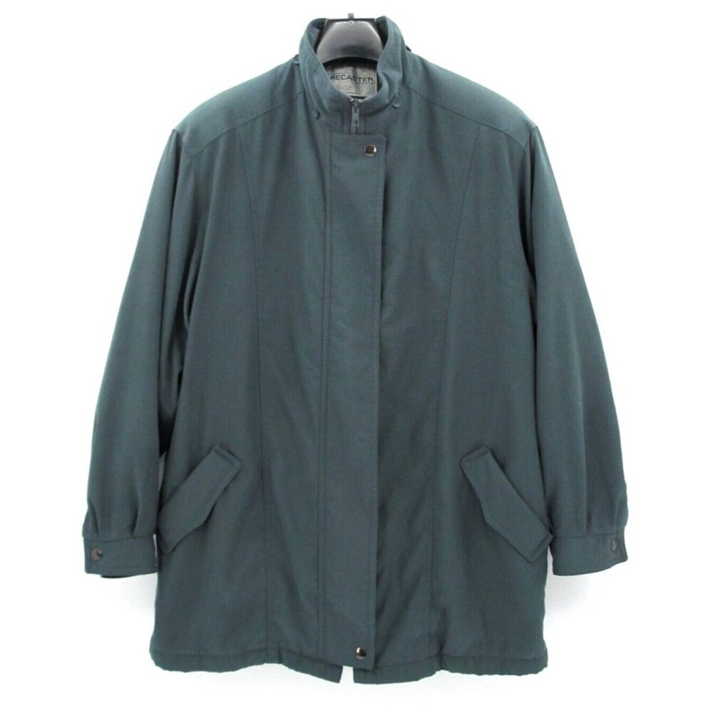 Vintage 90s Forecaster Sport Jacket Mens Green Oversized Lined Insulated Winter